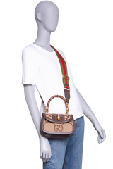 GUCCI BAMBOO 1947 JUMBO GG SMALL BEIGE/BROWN