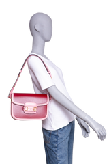 GUCCI HORSEBIT 1955 CALFSKIN AZALEA/RED