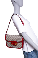 GUCCI HORSEBIT 1955 MEDIUM GG SUPREME RED