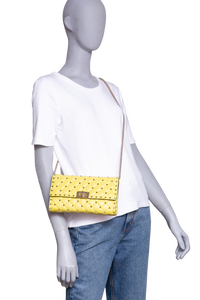 VALENTINO ROCKSTUD SPIKE NAPPA MEDIUM LIME YELLOW
