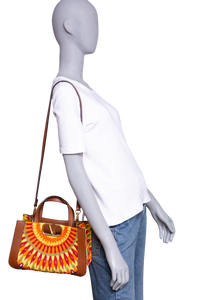 VALENTINO VLOGO SIGNATURE CANVAS SHOPPER MULTICOLOR EMBROIDERED