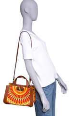 VALENTINO VLOGO SIGNATURE CANVAS SHOPPER MULTICOLOR EMBROIDERED