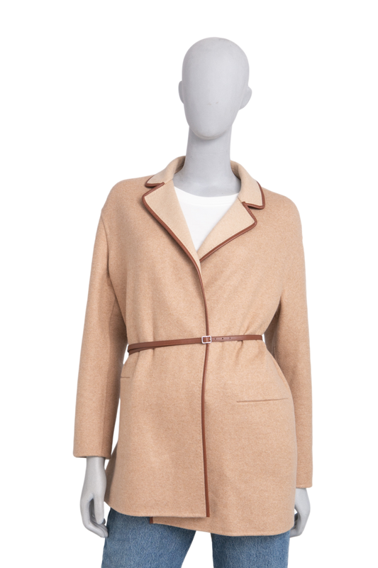 LORO PIANA JIMI COAT CASHMERE DILL SEED/CAMEL