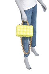 BOTTEGA CASSETTE CHAIN BAG LIME GREEN
