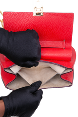 CHLOÉ DREW MEDIUM GRAINED CALFSKIN RED