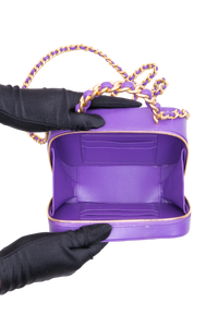 CHANEL MINI VANITY CHAIN PURPLE