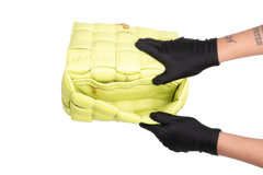 BOTTEGA CASSETTE CHAIN BAG LIME GREEN