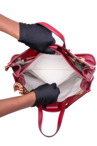 GUCCI HORSEBIT 1955 TOTE LEATHER RED