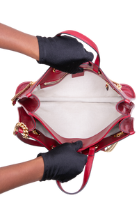 GUCCI HORSEBIT 1955 TOTE LEATHER RED