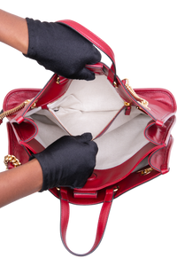 GUCCI HORSEBIT 1955 TOTE LEATHER RED