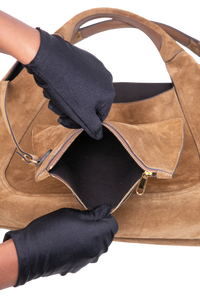 GUCCI SOFTBIT MAXI BROWN SUEDE