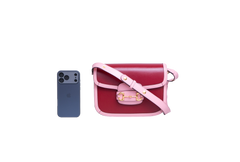 GUCCI HORSEBIT 1955 CALFSKIN AZALEA/RED