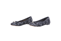 DIOR BALLET FLATS TWEED BLACK/WHITE - 35 1/2 BR