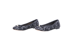 DIOR BALLET FLATS TWEED BLACK/WHITE - 35 1/2 BR