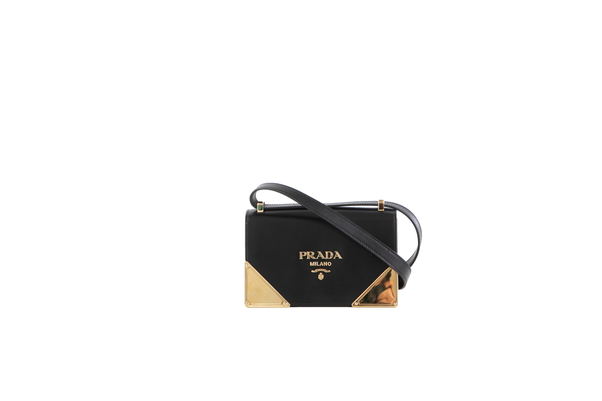 PRADA CAHIER BLACK GOLD CORNERS