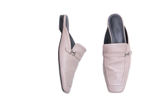 HERMÈS GROUPIE H MULE GOATSKIN GRIS TOURTERELLE - 37 BR