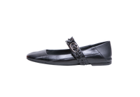 VALENTINO VLOGO LOCKET MARY JANE BALLET BLACK - 37 BR