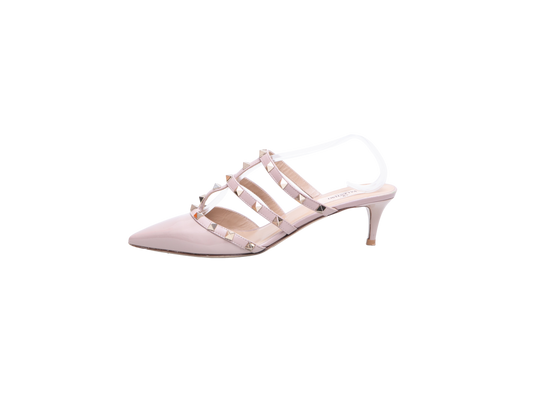 VALENTINO SANDAL ROCKSTUD PATENT BEIGE - 36 BR