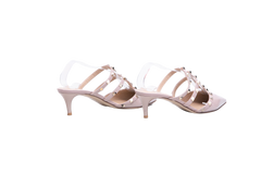 VALENTINO SANDAL ROCKSTUD PATENT BEIGE - 36 BR