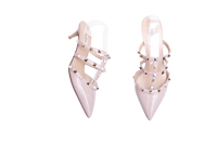 VALENTINO SANDAL ROCKSTUD PATENT BEIGE - 36 BR