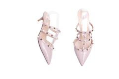 VALENTINO SANDAL ROCKSTUD PATENT BEIGE - 36 BR