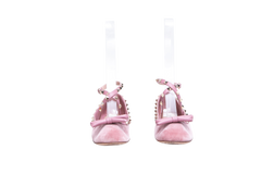 VALENTINO BALLET FLATS ROCKSTUD VELVET PINK - 35 BR