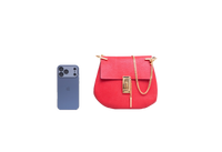 CHLOÉ DREW MEDIUM GRAINED CALFSKIN RED
