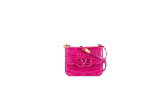 VALENTINO VSLING ALLIGATOR PINK CHAIN