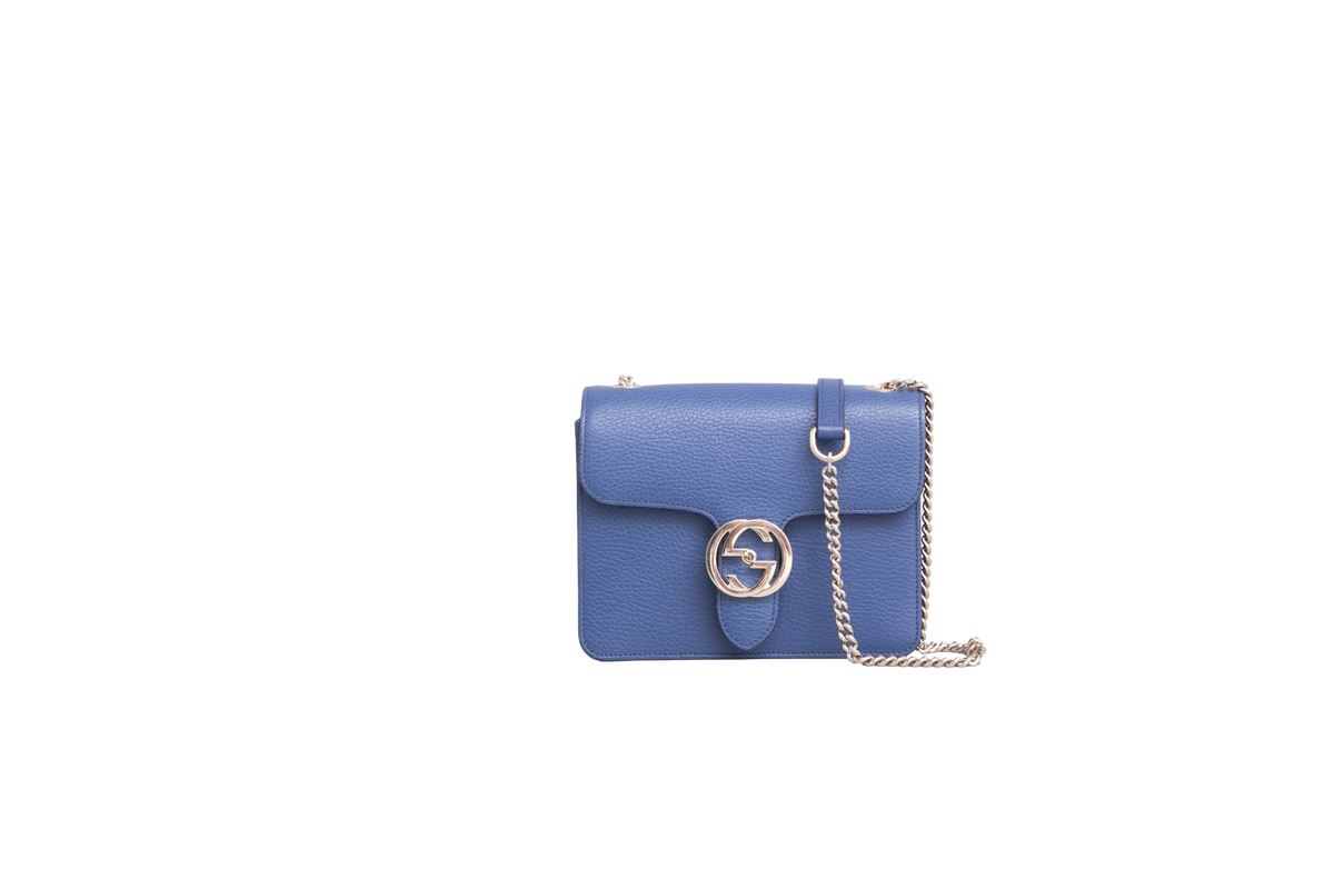 GUCCI INTERLOCKING DOLLAR SMALL BLUE