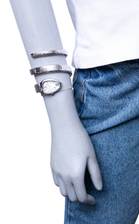 BVLGARI SERPENTI TUBOGAS QUARTZ AÇO WITH DIAMONDS