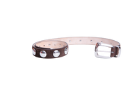 KHAITE BELT BENNY WITH STUDS-SILVER BUCKLE COFFEE
