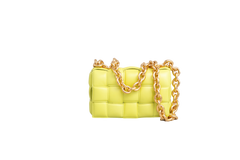 BOTTEGA CASSETTE CHAIN BAG LIME GREEN