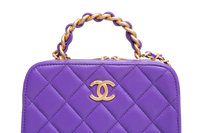 CHANEL MINI VANITY CHAIN PURPLE
