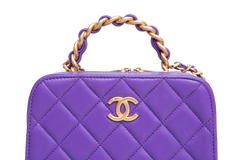 CHANEL MINI VANITY CHAIN PURPLE