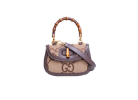 GUCCI BAMBOO 1947 JUMBO GG SMALL BEIGE/BROWN