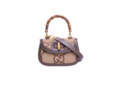 GUCCI BAMBOO 1947 JUMBO GG SMALL BEIGE/BROWN