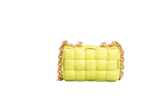 BOTTEGA CASSETTE CHAIN BAG LIME GREEN