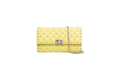 VALENTINO ROCKSTUD SPIKE NAPPA MEDIUM LIME YELLOW
