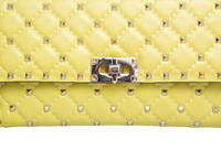 VALENTINO ROCKSTUD SPIKE NAPPA MEDIUM LIME YELLOW