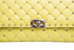VALENTINO ROCKSTUD SPIKE NAPPA MEDIUM LIME YELLOW