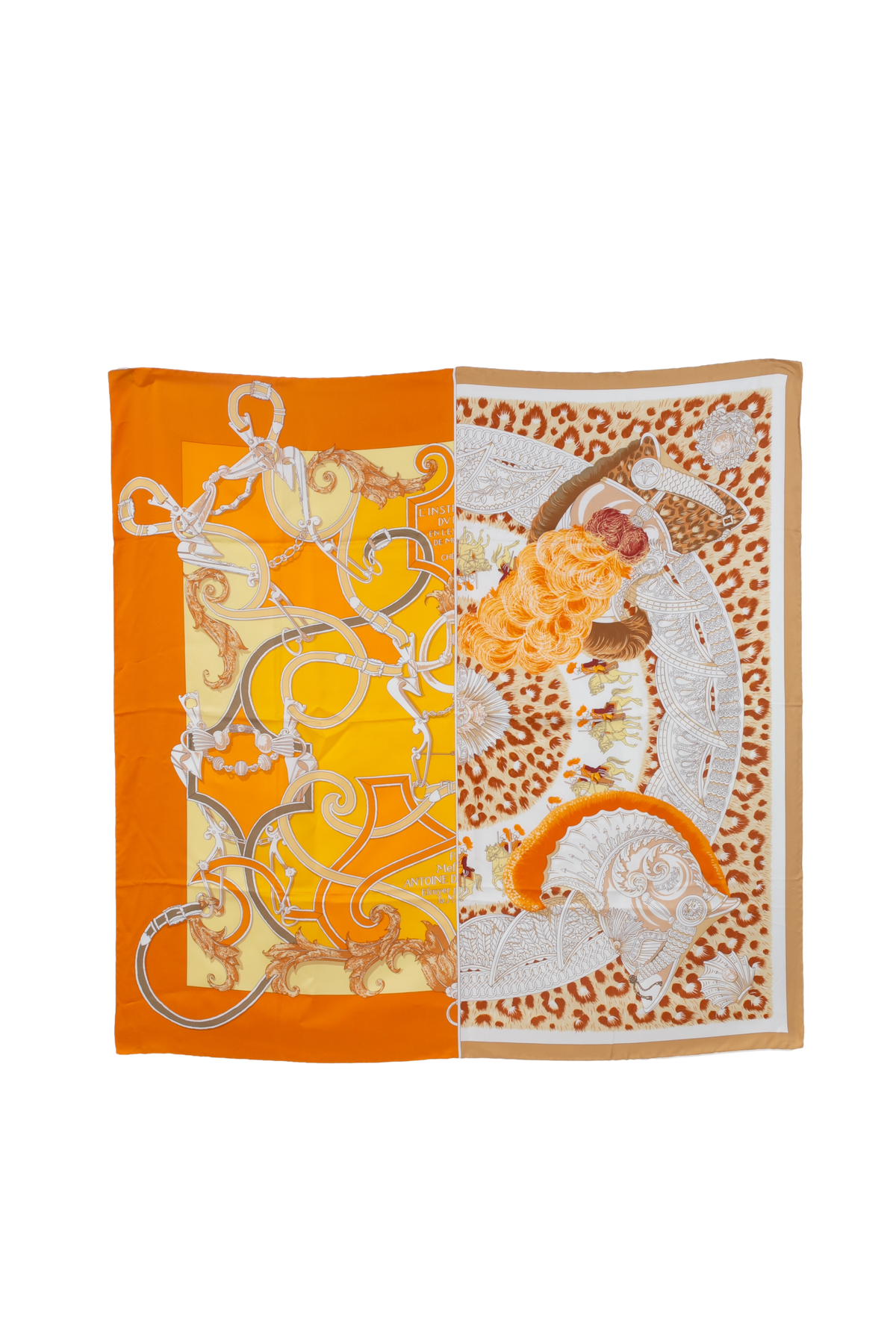 HERMES SCARF PLUMETS DU ROY YELLOW