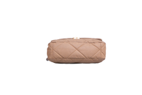 CHANEL 19 LARGE FLAP NYLON/JERSEY DARK BEIGE