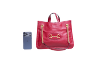 GUCCI HORSEBIT 1955 TOTE LEATHER RED