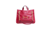 GUCCI HORSEBIT 1955 TOTE LEATHER RED