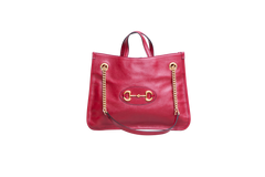 GUCCI HORSEBIT 1955 TOTE LEATHER RED