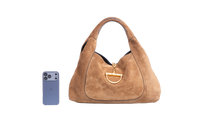 GUCCI SOFTBIT MAXI BROWN SUEDE