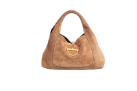 GUCCI SOFTBIT MAXI BROWN SUEDE