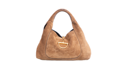GUCCI SOFTBIT MAXI BROWN SUEDE