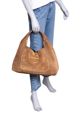 GUCCI SOFTBIT MAXI BROWN SUEDE
