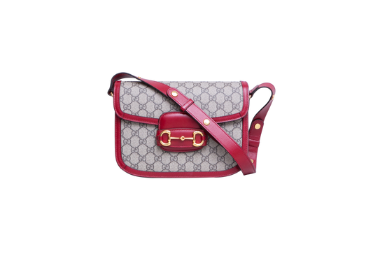 GUCCI HORSEBIT 1955 MEDIUM GG SUPREME RED